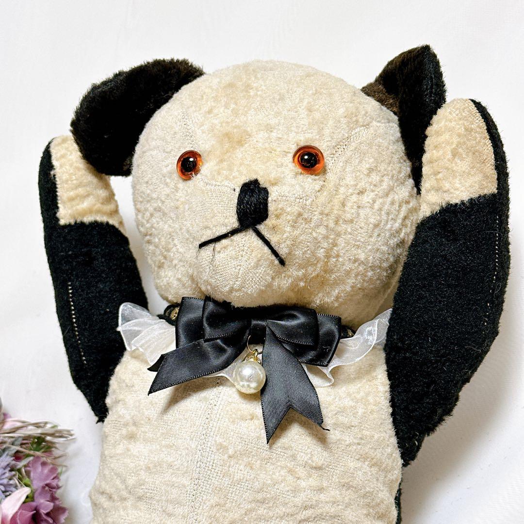 ❤️素敵なボロくた❤️大きめアンティークパンダベア　イギリスアンティークテディベア