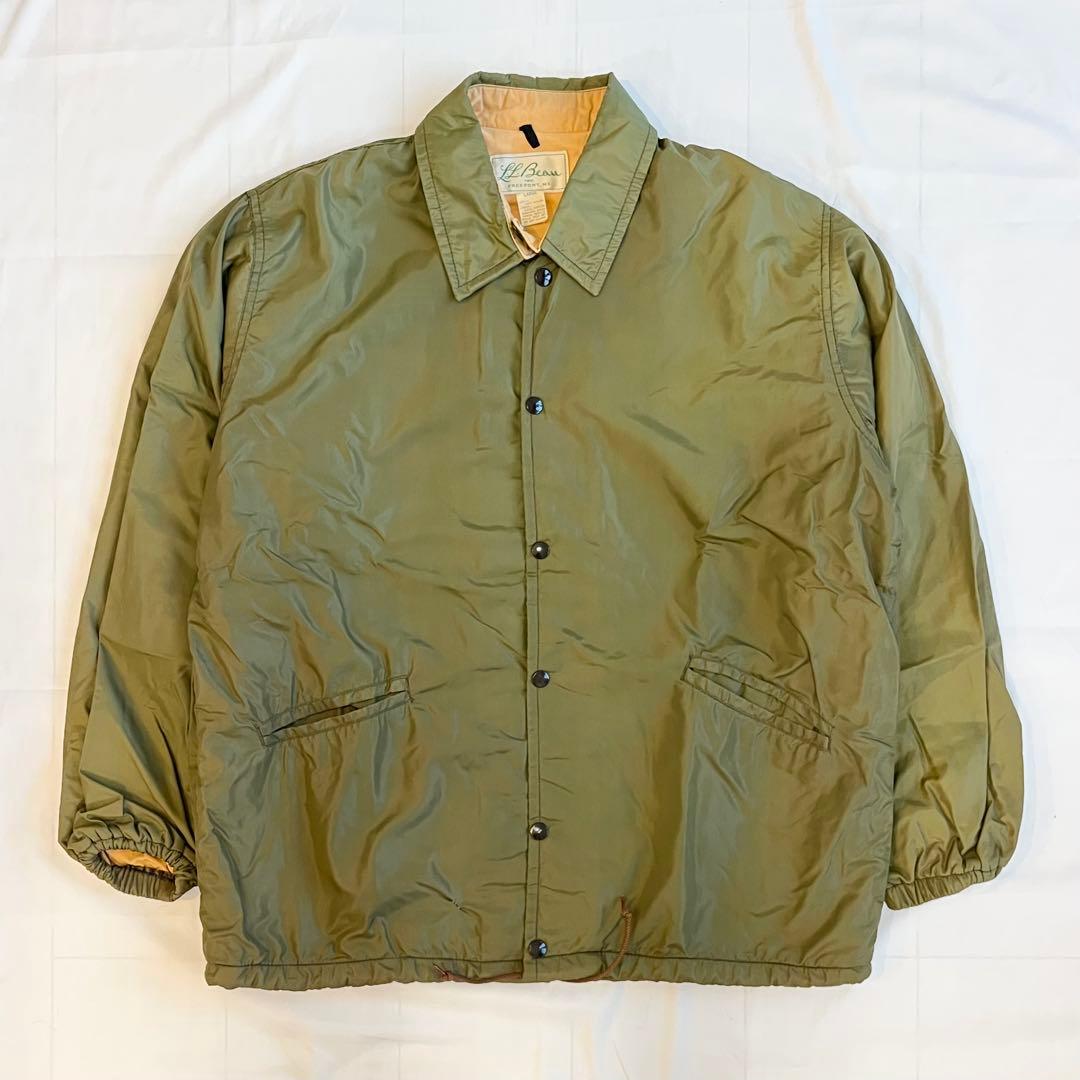 70s l.l.bean 筆記体タグ コーチジャケット オリーブ USA製