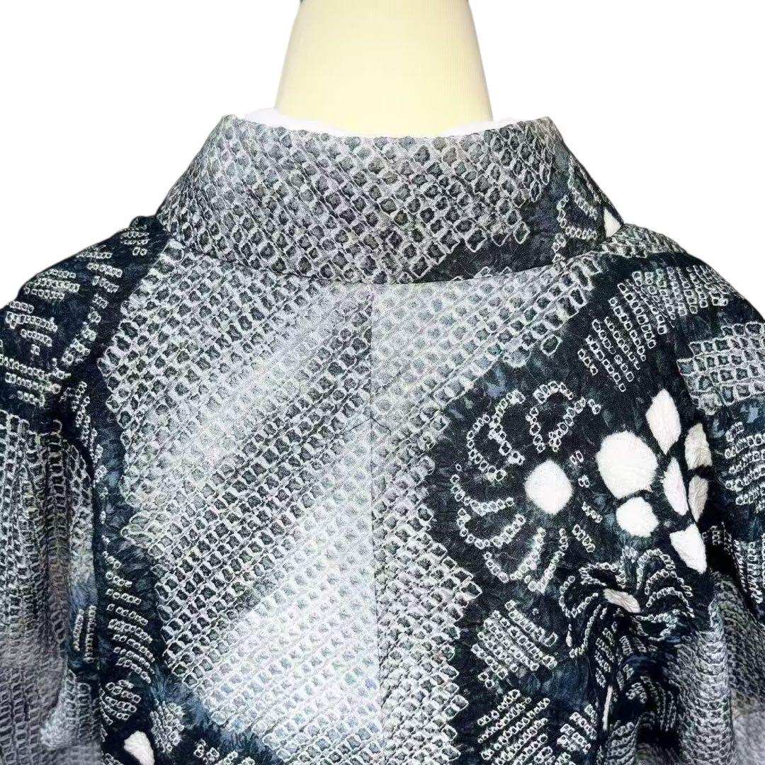 A73有松鳴海絞り高級浴衣 希有辻ヶ花綿　美品　女子会　花火大会　身丈161cm