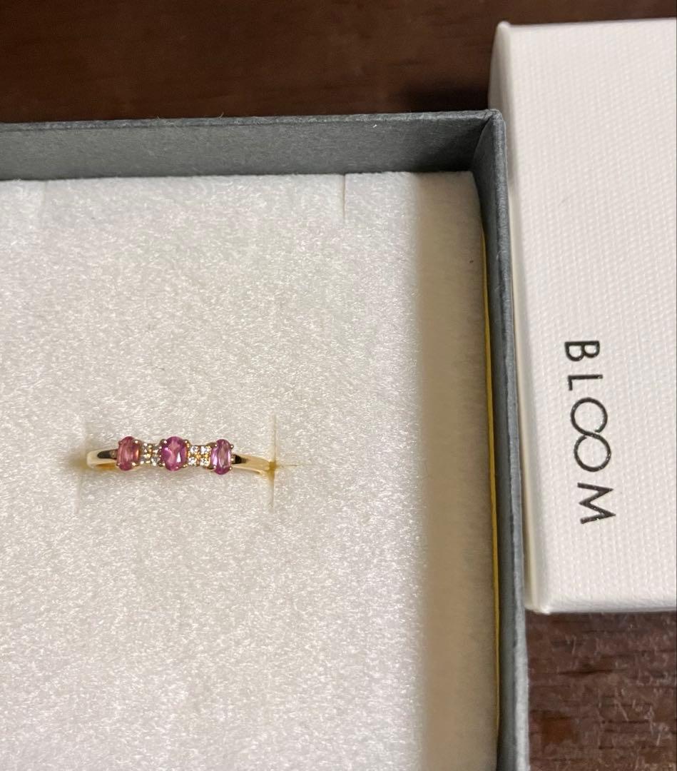 K18 エステール（BLOOM）ピンクトルマリンリング（11号）