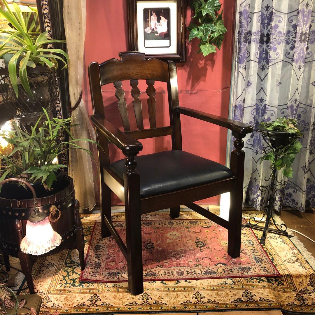 Daichi L１　80’sヴィンテージ ブナ無垢アンティークアームチェア