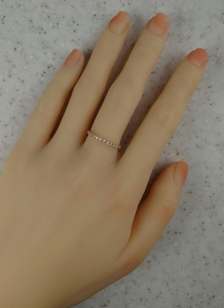 ヴァンドーム K18ダイヤモンドリング　18金　ダイヤ　ハーフエタリティリング