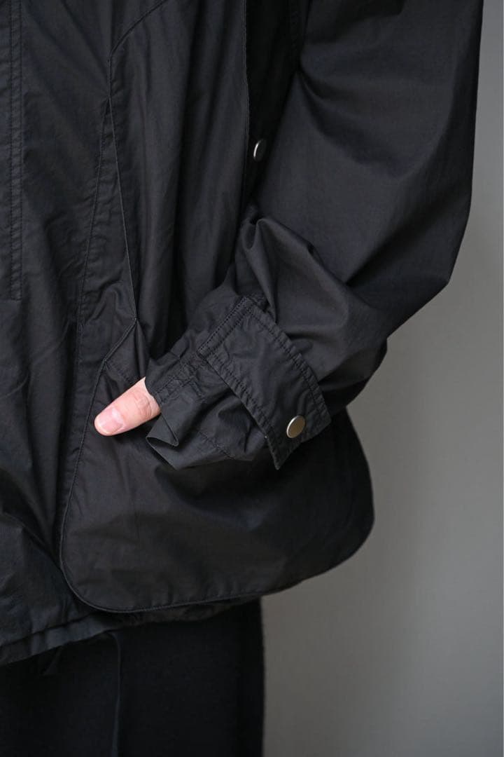 ANCELLM HOODED FIELD SHIRT JACKET 黒 1