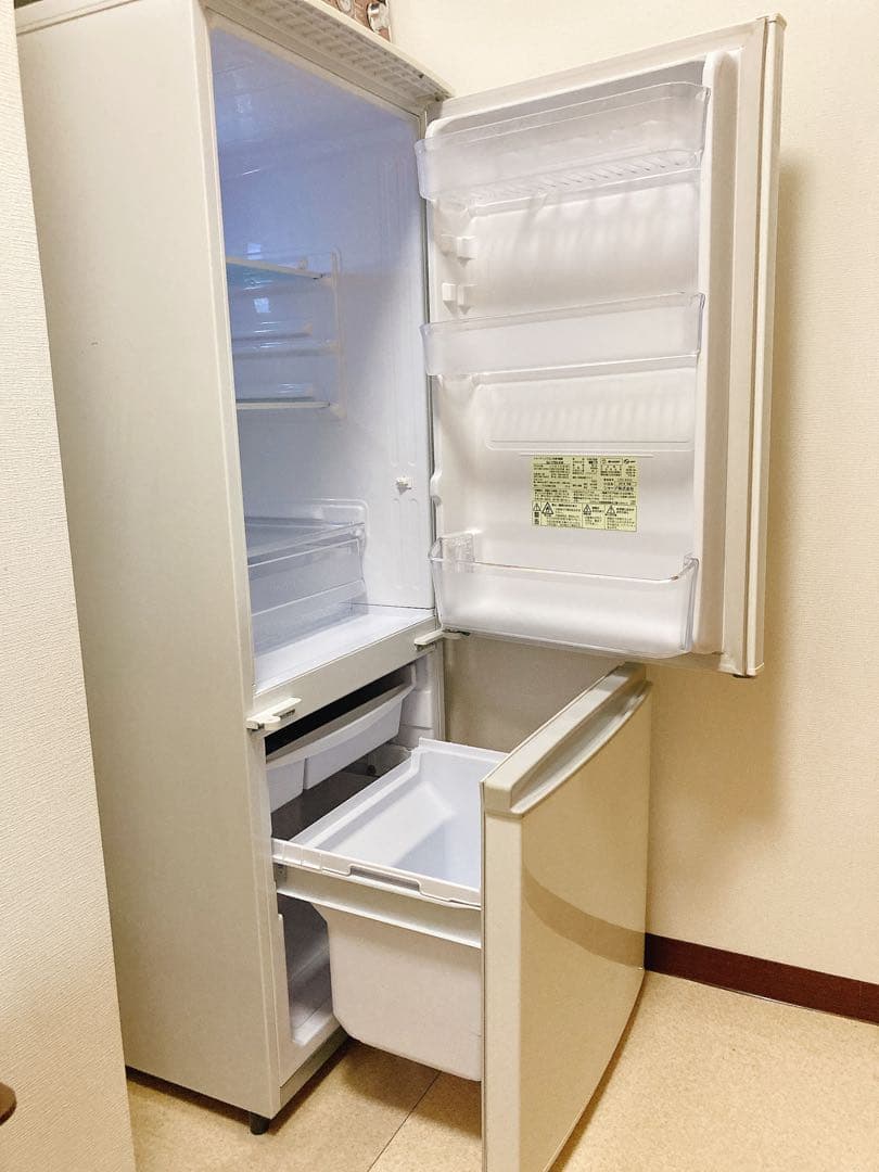 ホワイト冷蔵庫 大容量 上下二段式