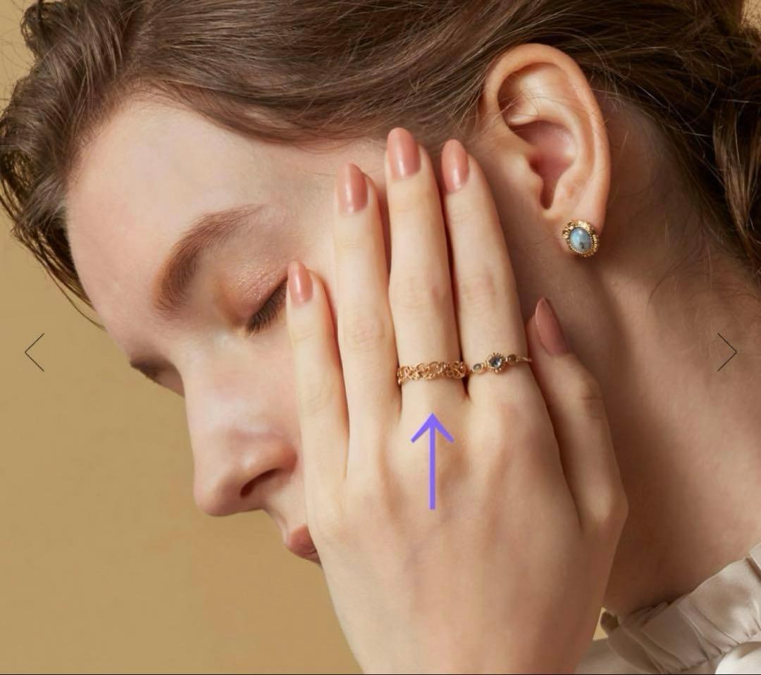 agete k10 オリーブモチーフ リング 9号