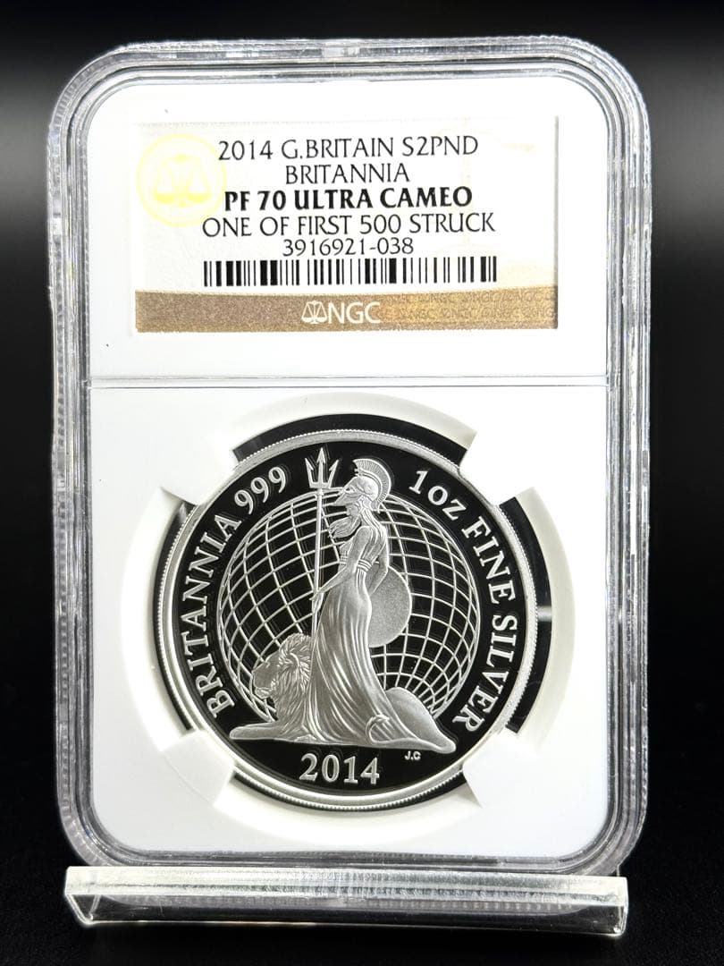 2014 イギリス ブリタニア １オンス 銀貨 PF70UC ロイヤルミント