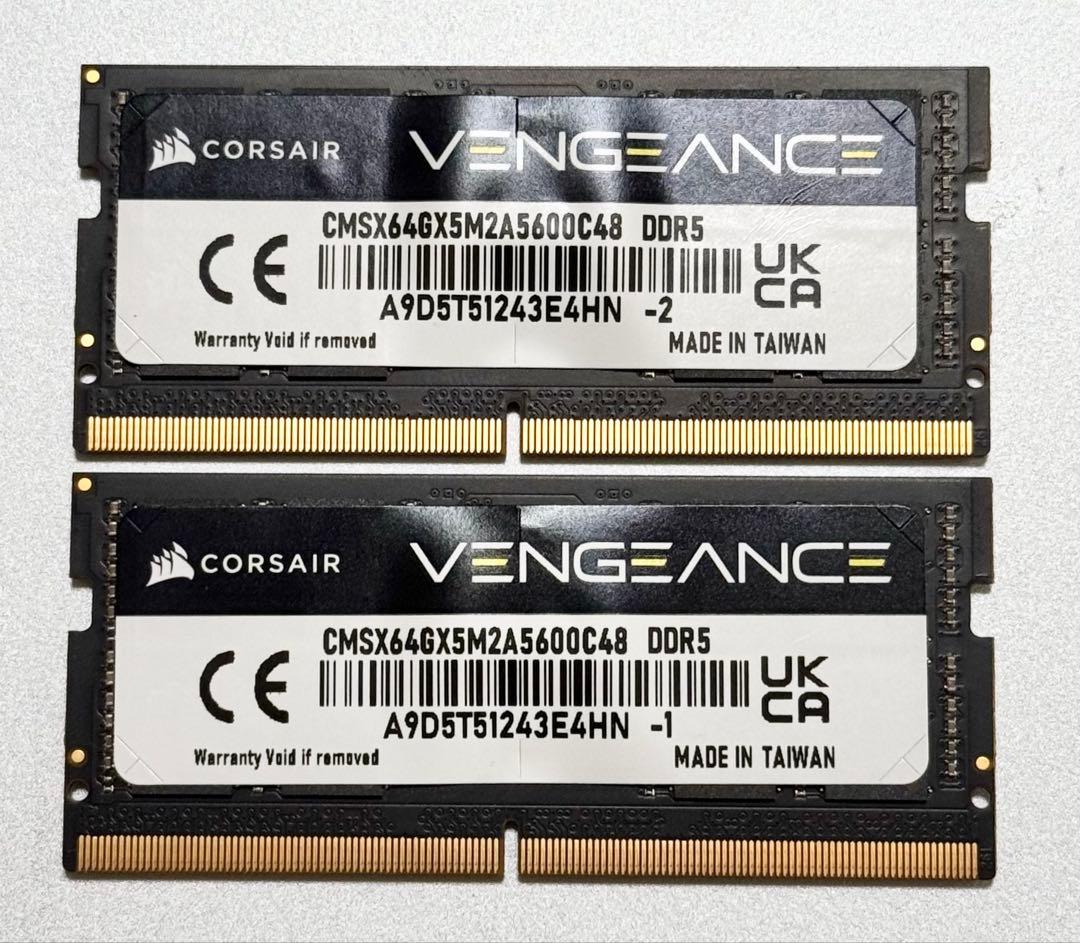 メモリー Corsair SO-DIMM DDR5 5600 64GB (32GBx2)