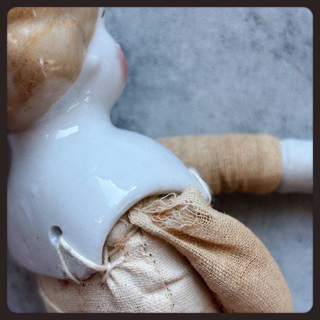 アンティーク　 ブロンド　チャイナヘッドドール ビスクドール