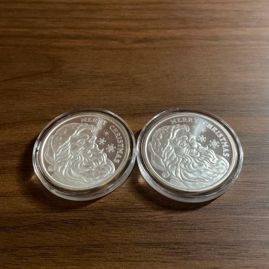 2020年 サンタクロース 銀貨 1オンス　2枚セット