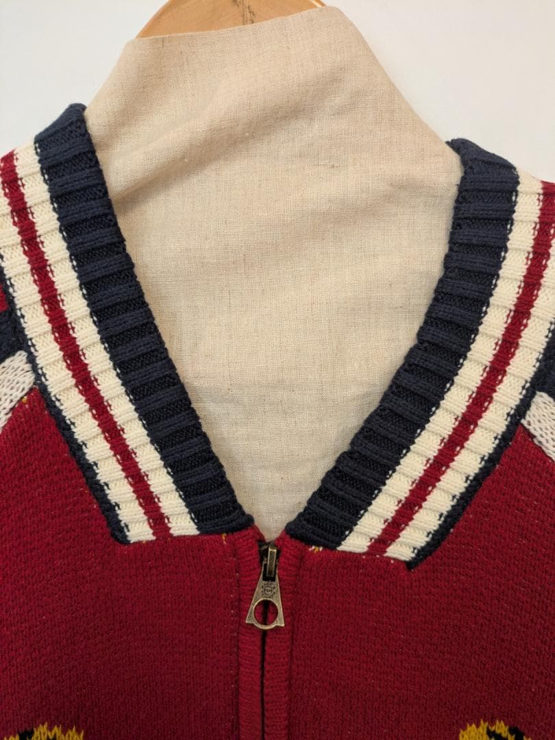 スカジャン風 ニットカーディガン●サイズXL●（商品番号51204）