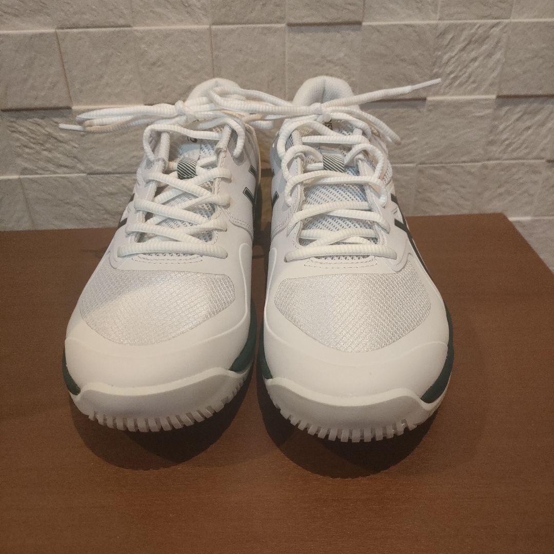 アシックス　game ff 白グリーン　26センチ