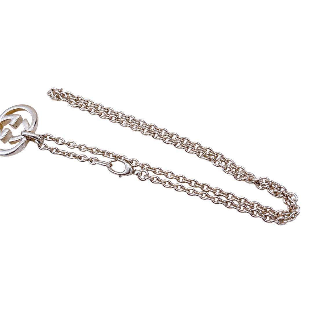 【美品】正規品　グッチ　インターロッキング　シルバーチェーンネックレスAg925