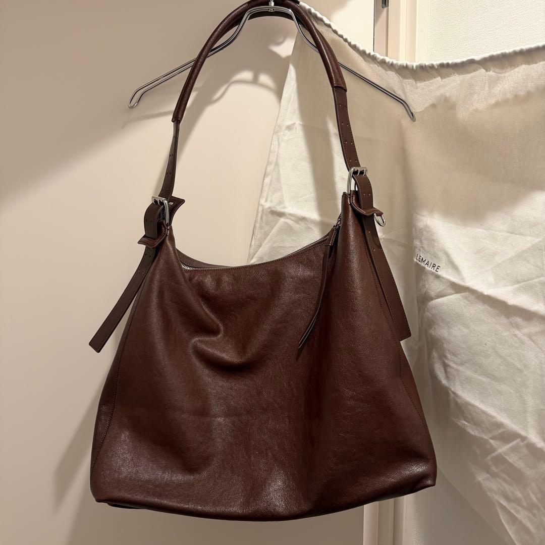 LEMAIRE BELTED HOBO BAG 　ダークブラウン