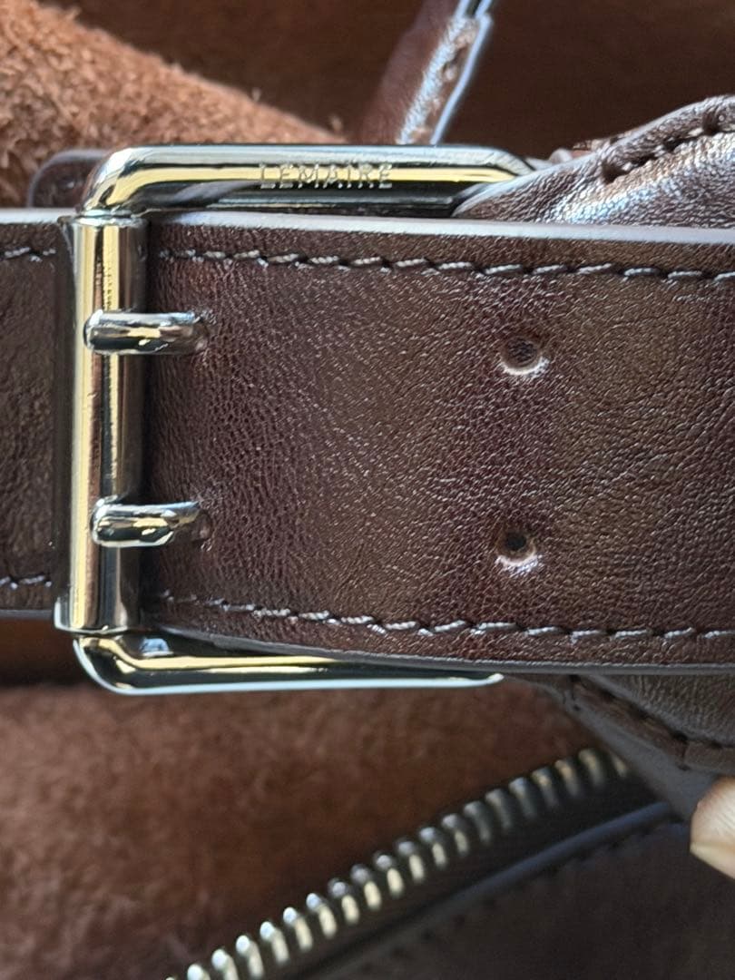 LEMAIRE BELTED HOBO BAG 　ダークブラウン