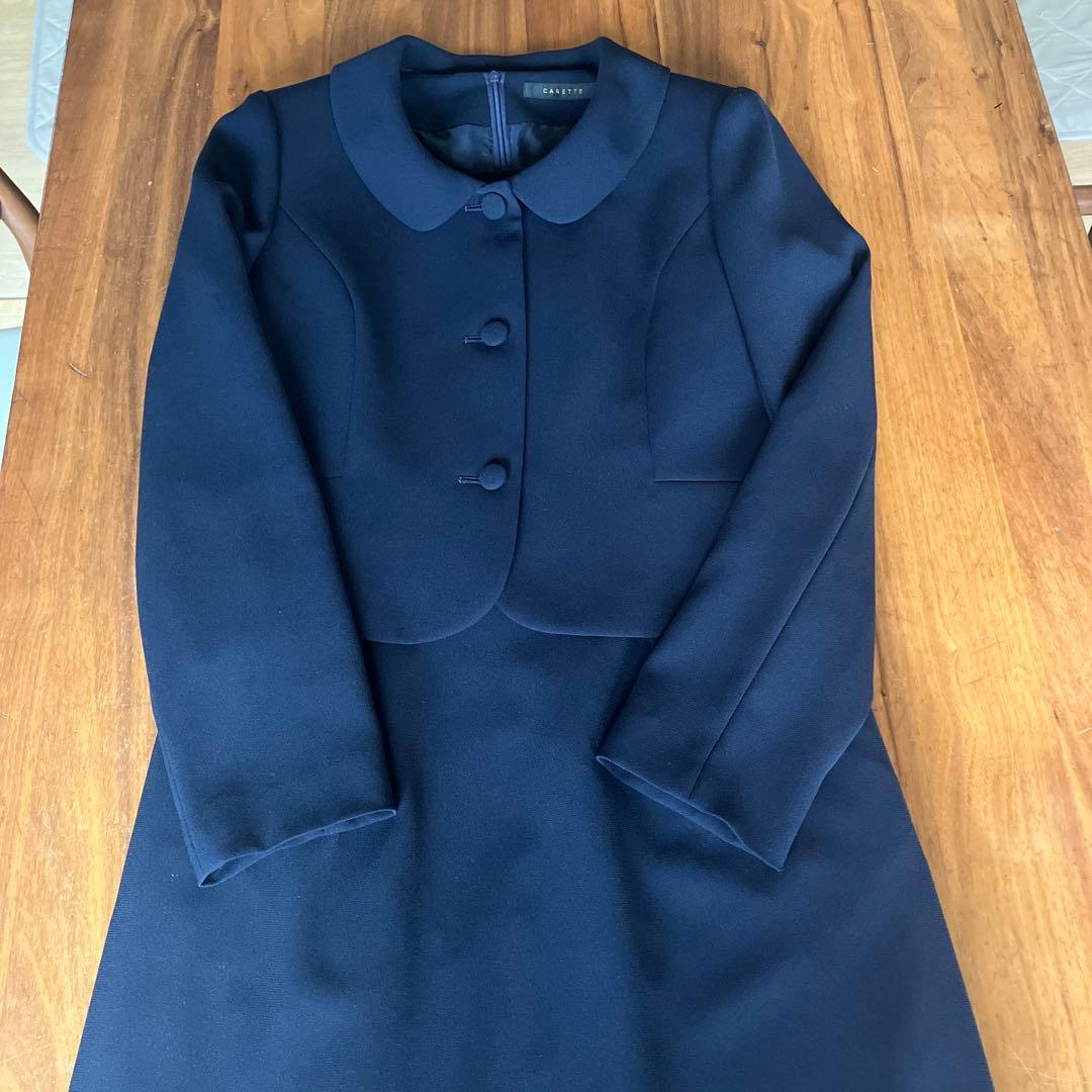 CARETTE 受験　ネイビー　ショールカラー　11号