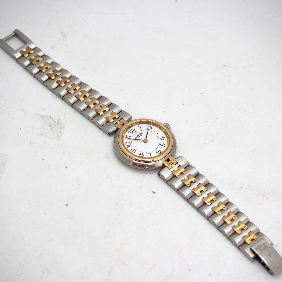 専用421 稼働HERMES 時計　プロフィール　レディース　ゴールド　ホワイト