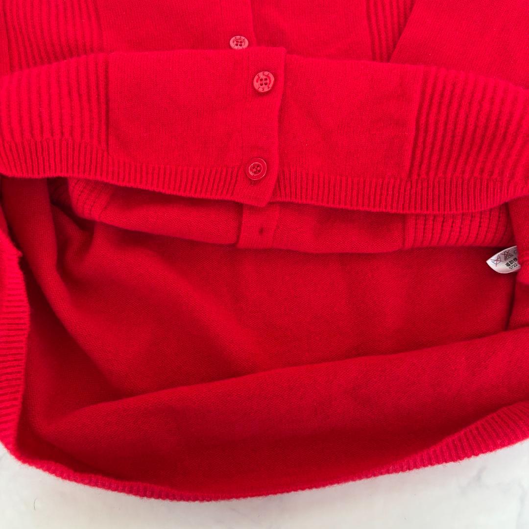 YVES SAINT LAURENT カーディガン 赤 L（D106）