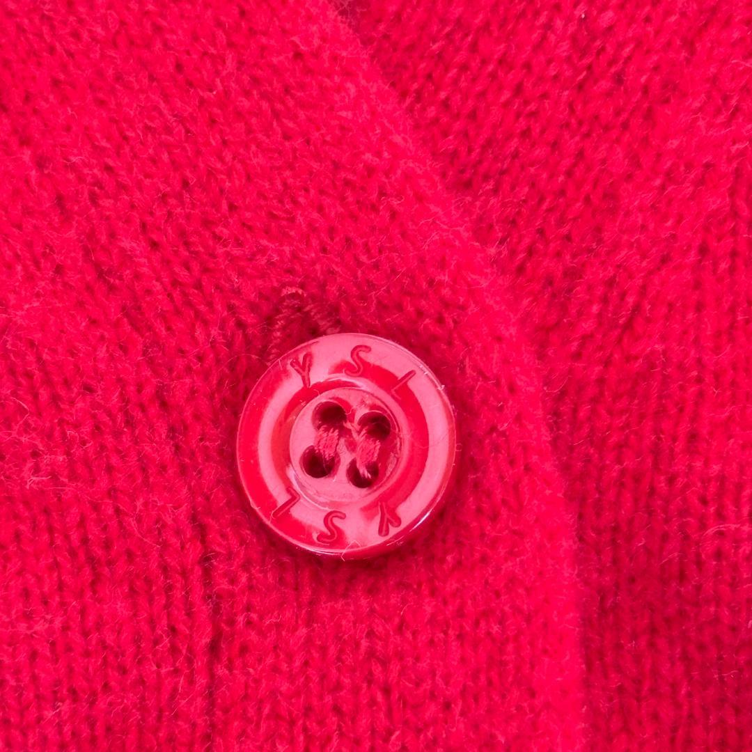 YVES SAINT LAURENT カーディガン 赤 L（D106）