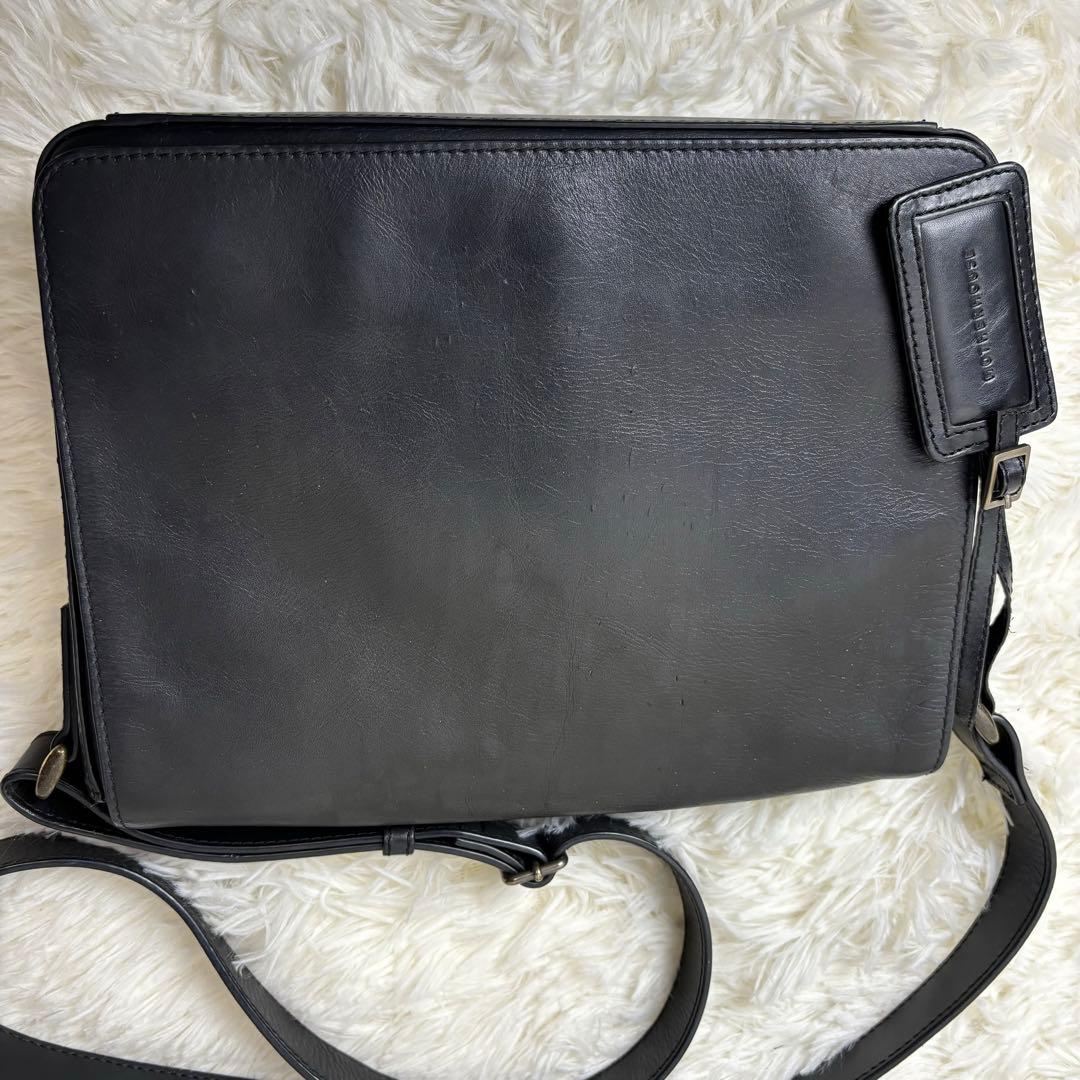 マザーハウス ショルダーバッグ メッセンジャーバッグ チャコールグレー 革