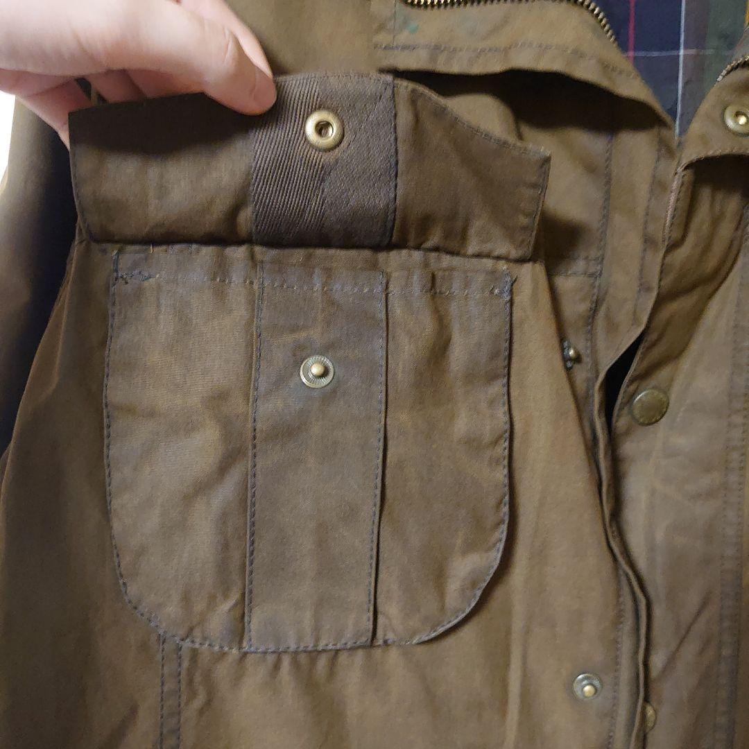 Barbour ブラウンジャケット XL　MWX0827OL71 ピンバッジ付