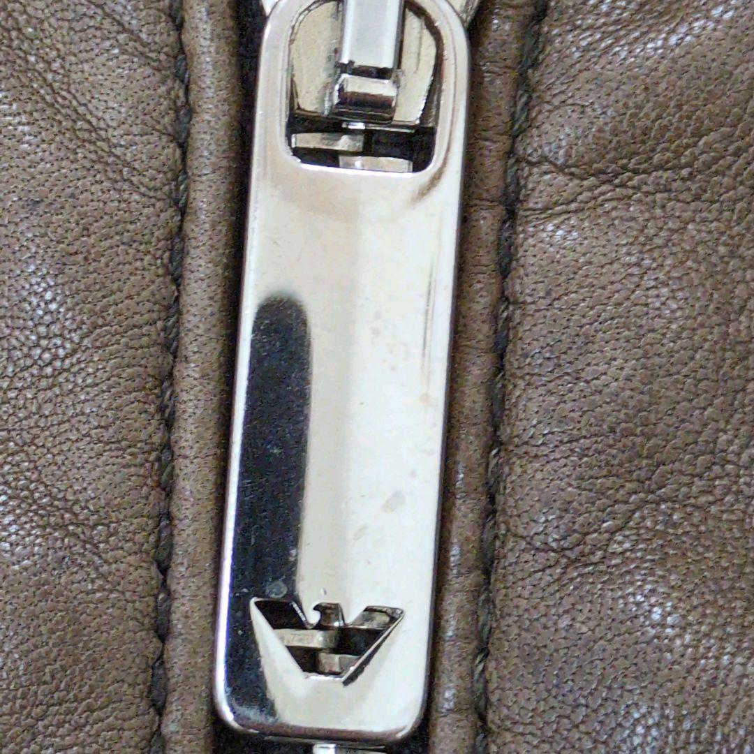 アルマーニ　ARMANI　シングルライダース　レザー　ジャケット　M ブラウン