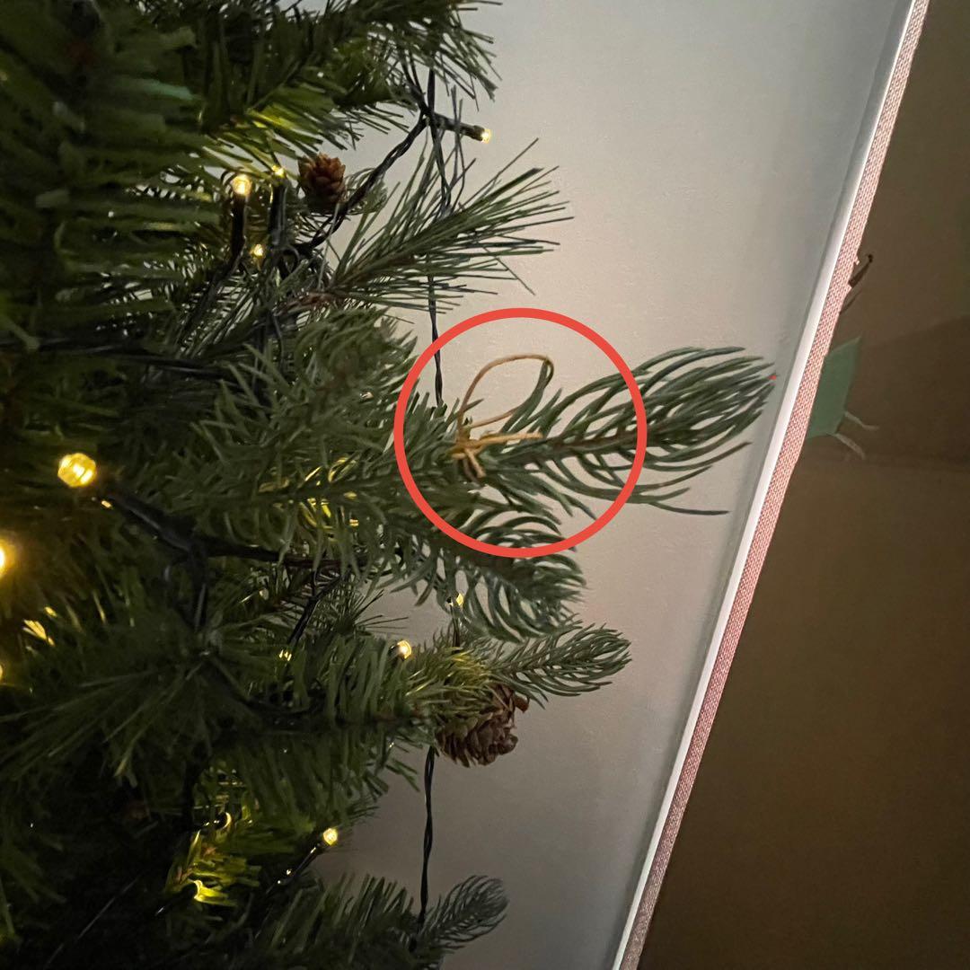 【美品！LED付き】クリスマスツリー 鉢付き 120cm 松ぼっくり　リアル