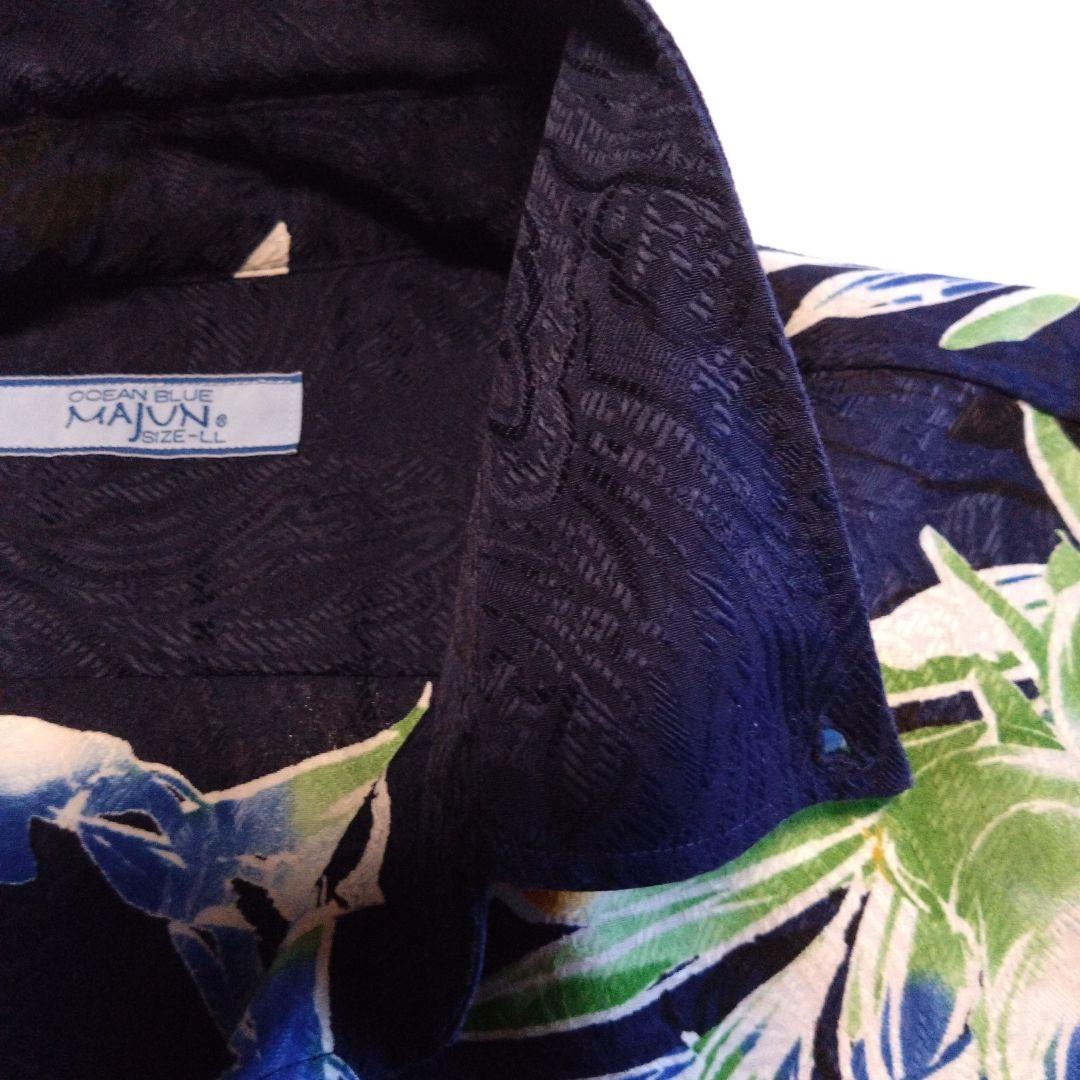 **K**men's MAJUN ノーアイロン かりゆしウェアLLサイズ