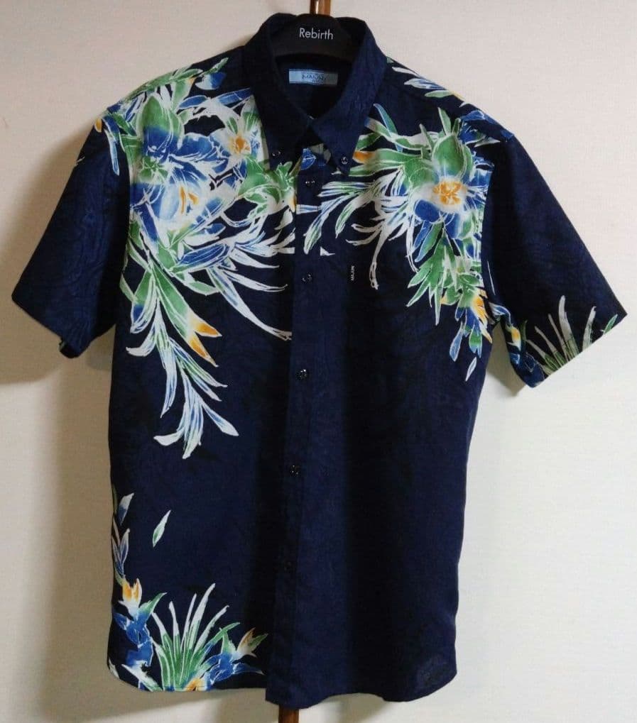 **K**men's MAJUN ノーアイロン かりゆしウェアLLサイズ