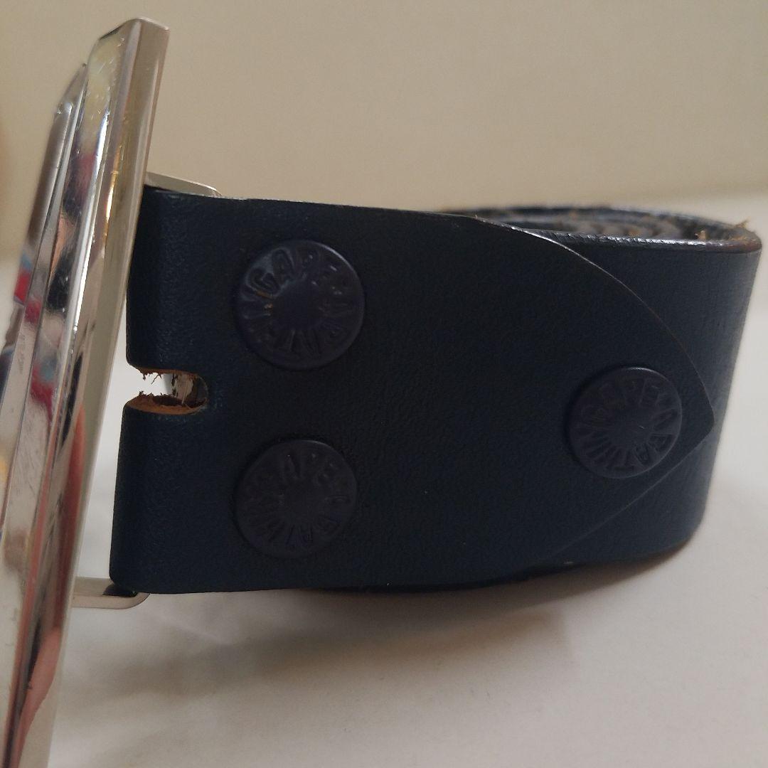 小物 A BATHING APE Ice Buckle Leather Belt