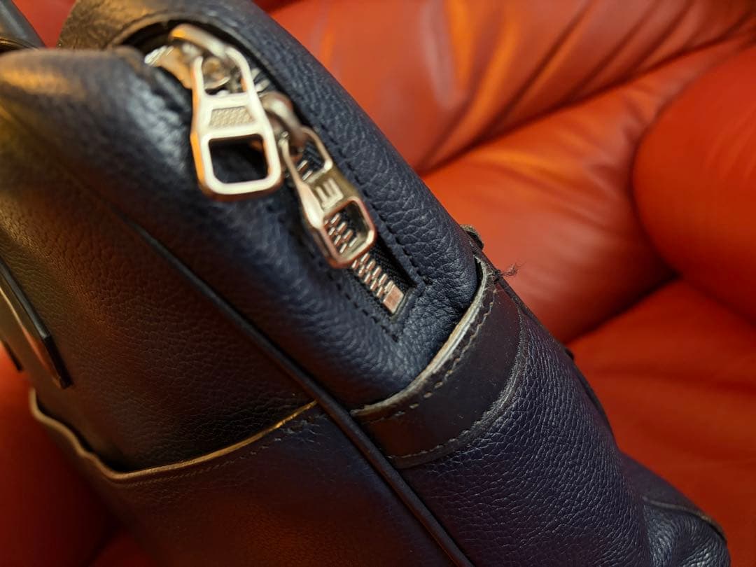 ダンヒル　レザー　ビジネスバッグ　ブリーフケース ネイビー Bostonシリーズ