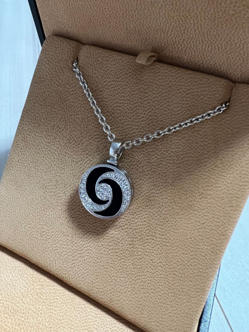 BVLGARI アレグラオプティカル オニキス・ダイヤ ペンダントネックレス