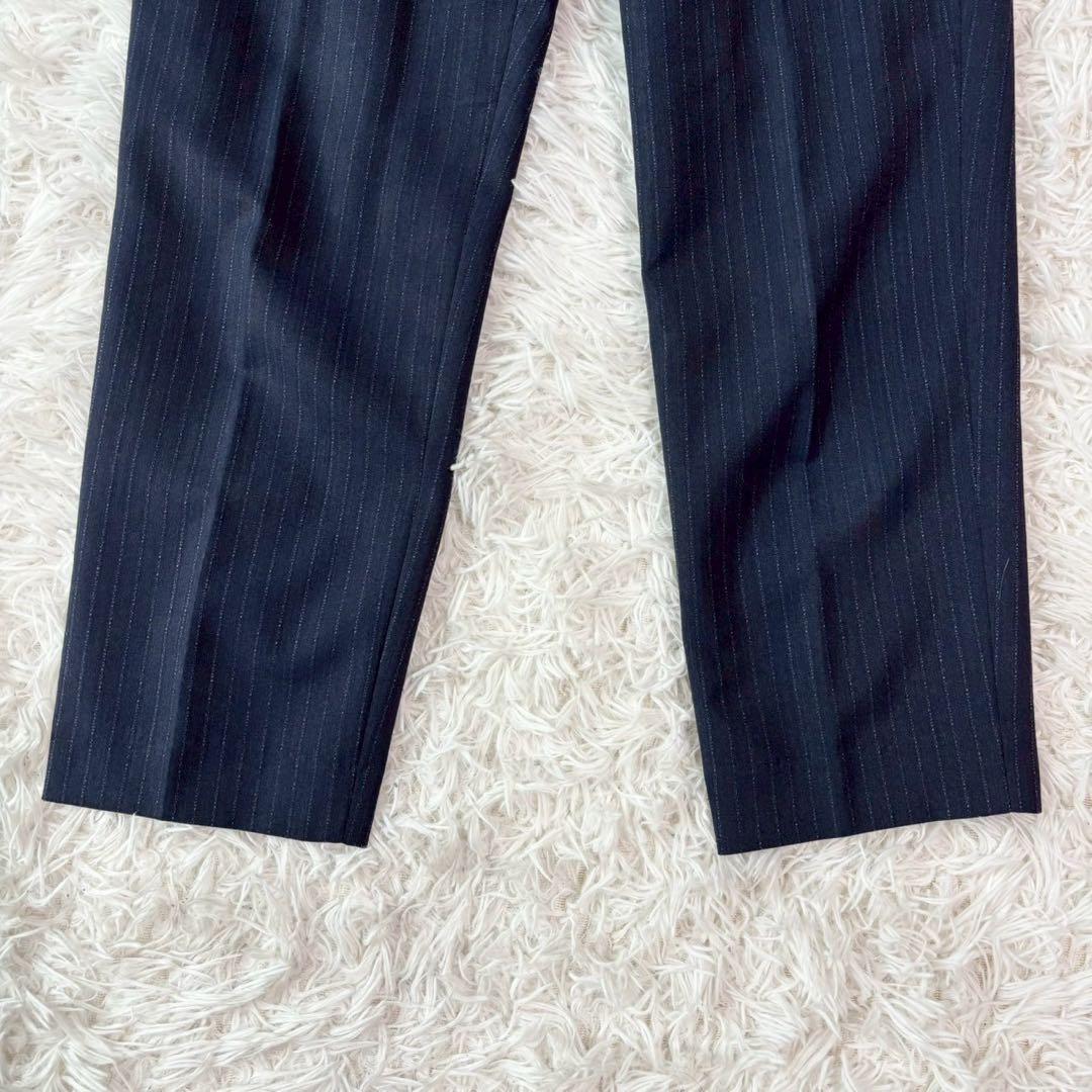 美品✨オリヒカ パンツスーツ ノーカラー ウォッシャブル ストライプ 近年モデル