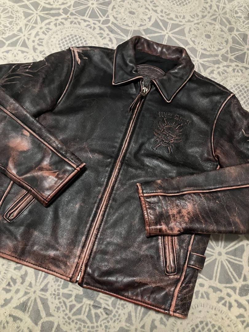 オールド　wind armor ファイヤースカル　レザージャケット