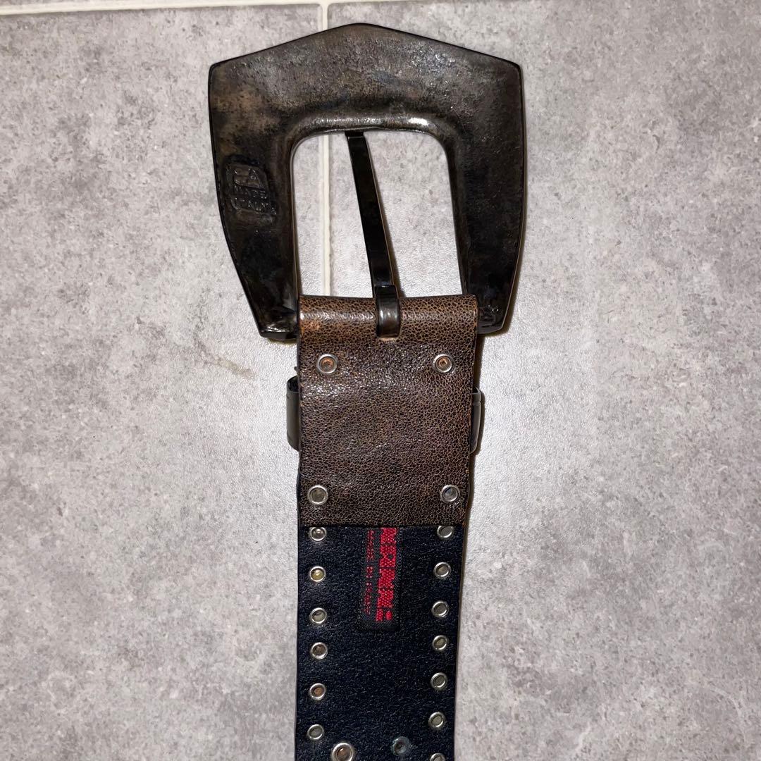 italy nanni ナンニ ベルト レザー コンチョ スタッズ y2k