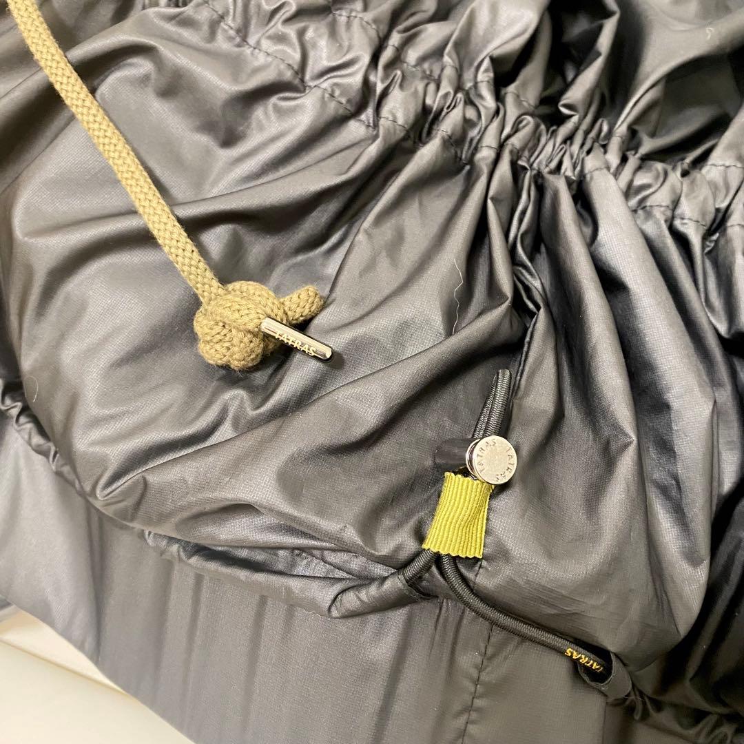 美品　タトラス　ダウンジャケット　2way ショート丈　ドローコード　黒　01