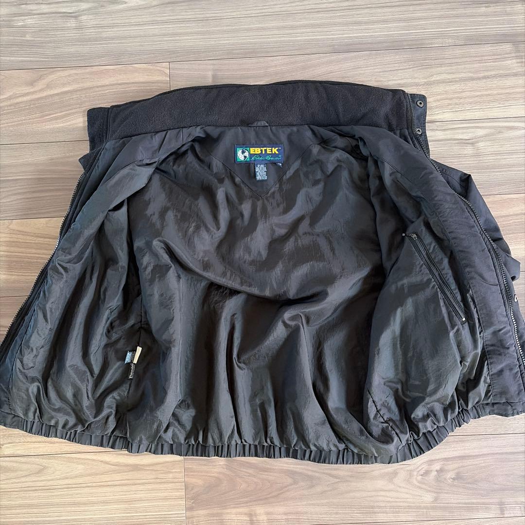 EBTEK EDDIE BAUER 中綿　ナイロンジャケット　ブラック　古着