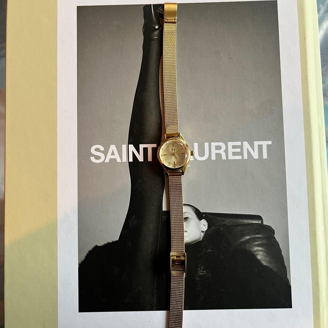 agate アガット　ゴールドメッシュ 腕時計