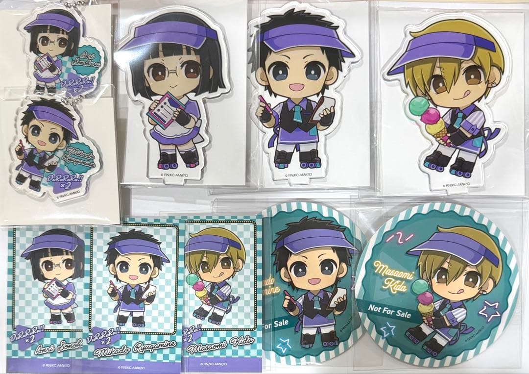 竜ヶ峰帝人 紀田正臣 園原杏里 ダイナーズカフェ デュラララ アクスタ 特典