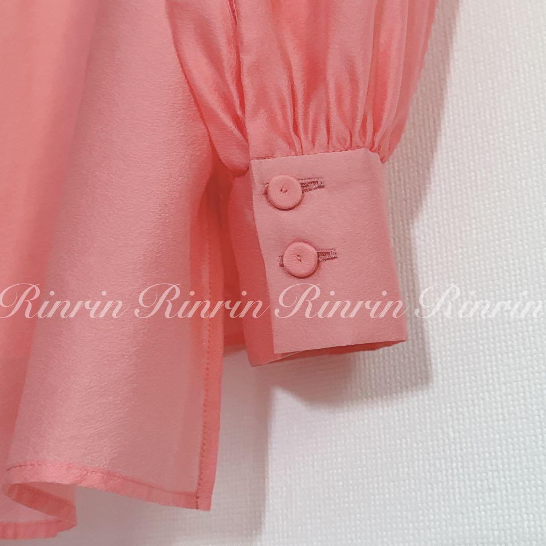 【美品】ANAYI シアーオーガンジーボウタイ ブラウス 38