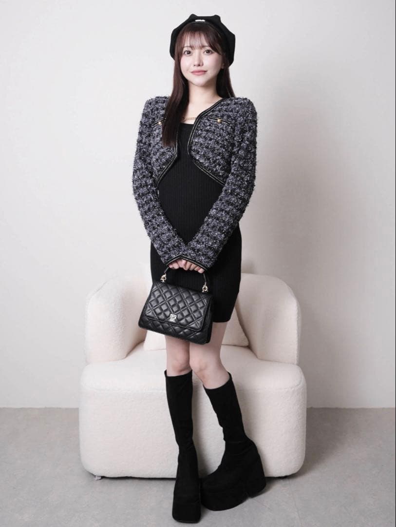 LIP SERVICE クラシカルツイードアンサンブルワンピース