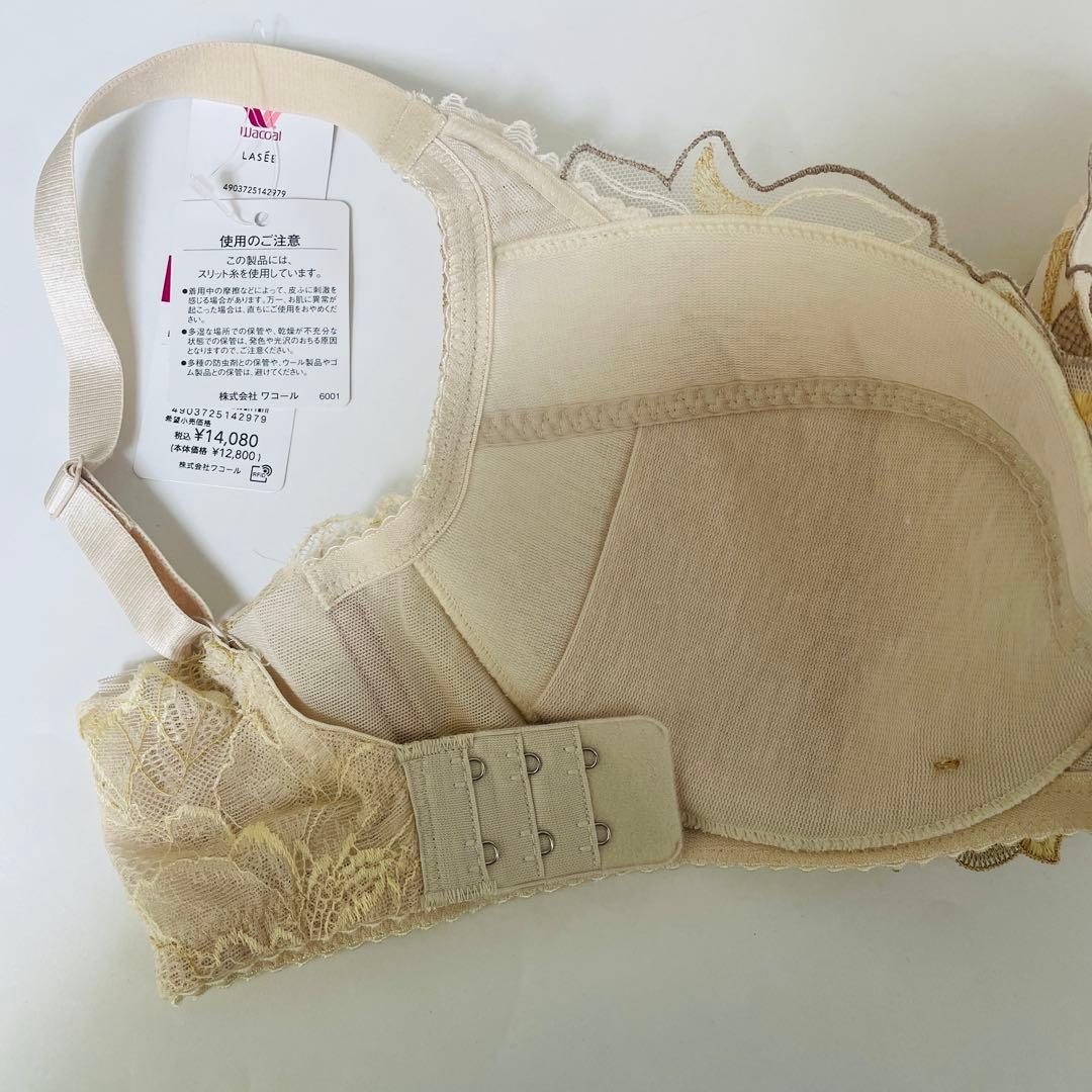 ワコール／ラゼ 大輪のカサブランカが優雅に咲き誇るブラジャーショーツE85-LL