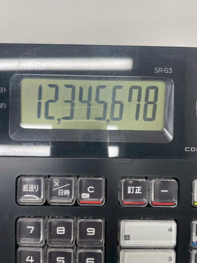 A◆CASIO　カシオ　レジスター　SR-G3-BK　ブラック　美品