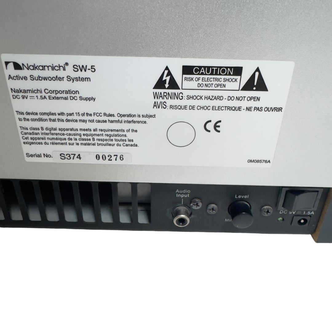 激レア Nakamichi ナカミチ サブウーファー SW-5