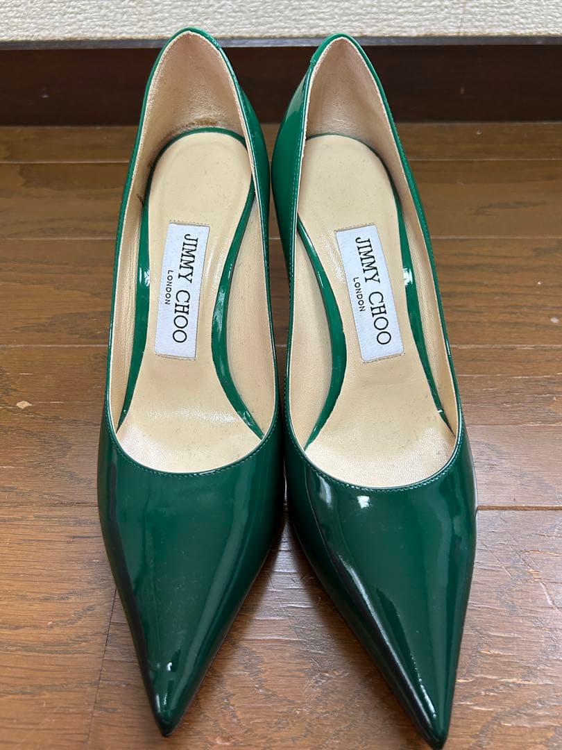 JIMMY CHOO ジミーチュウ グリーン ハイヒール 34.5