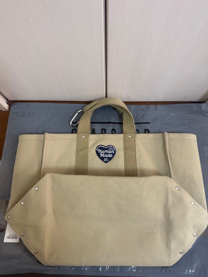 バッグ 2025AW HUMAN MADE TOTE BAG BEIGE