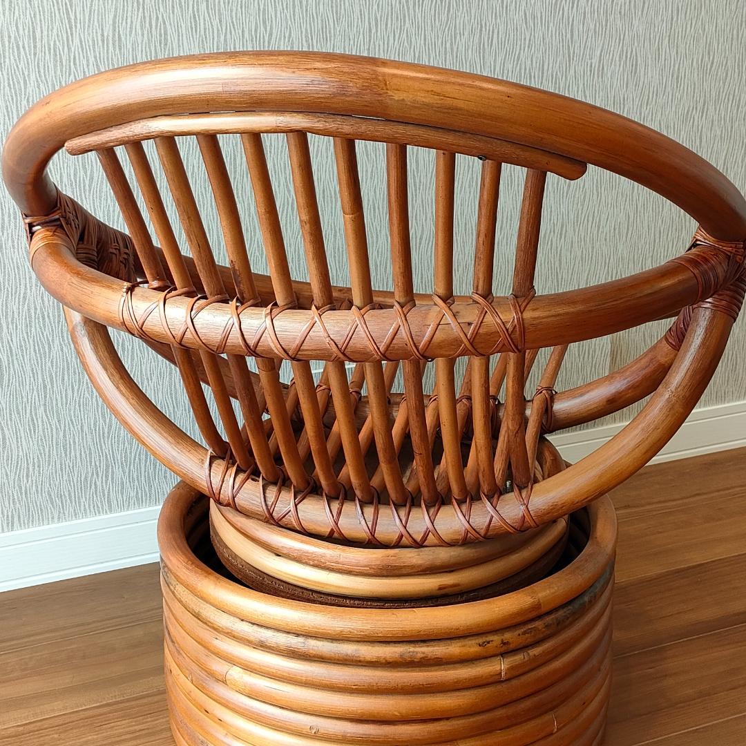ラタン　ロッキングチェア　回転椅子　曲木椅子　パーソナルチェア