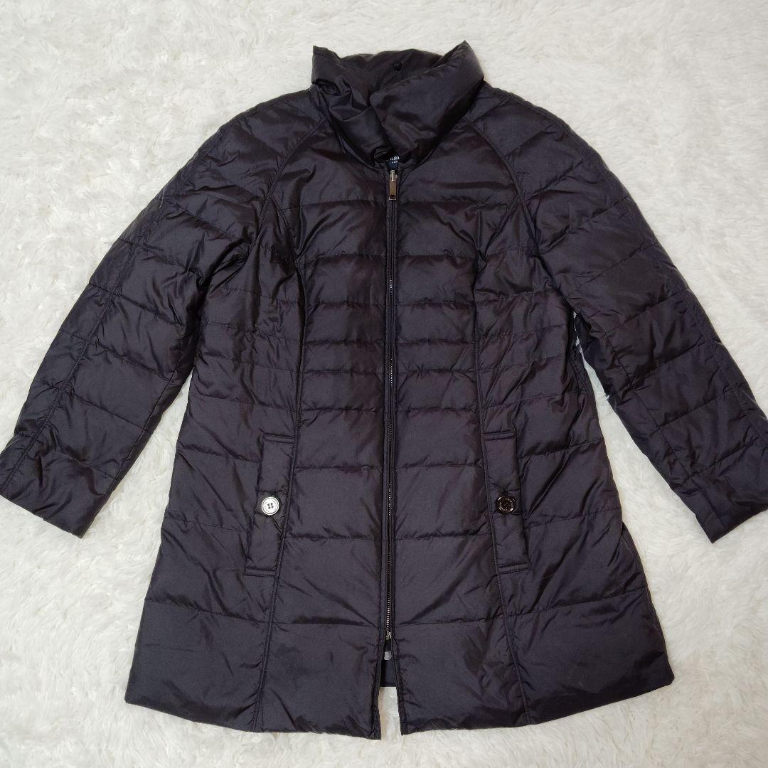 美品 バーバリー ロンドン ダウンジャケット 46 3XL 黒 ノバチェック