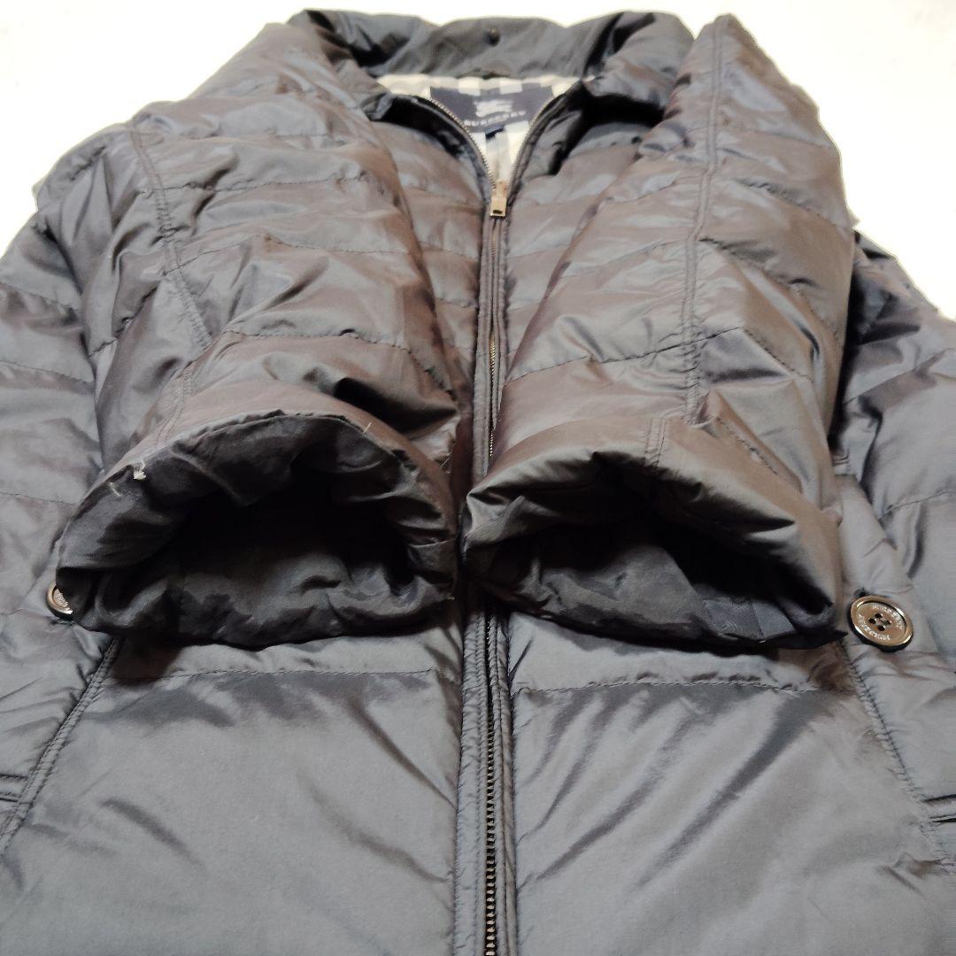 美品 バーバリー ロンドン ダウンジャケット 46 3XL 黒 ノバチェック