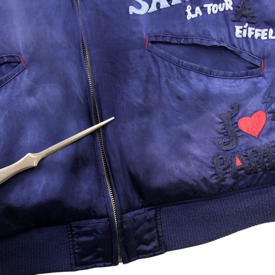 TIGRE BROCANTE スカジャン 風神 雷神 凱旋門 花火　L