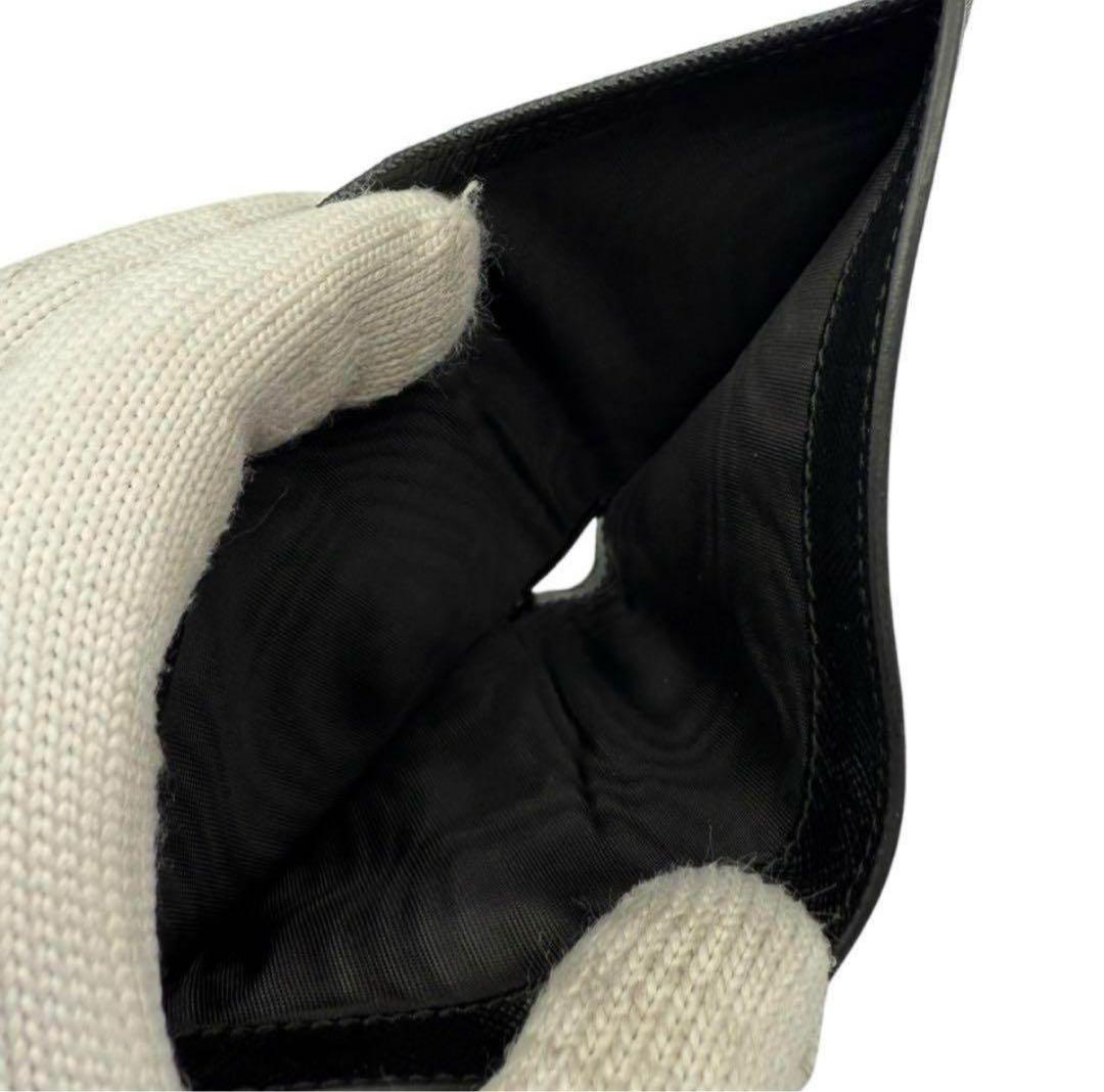 極美品 PRADA プラダ ケース 三角ロゴ サフィアーノ レザー 現行